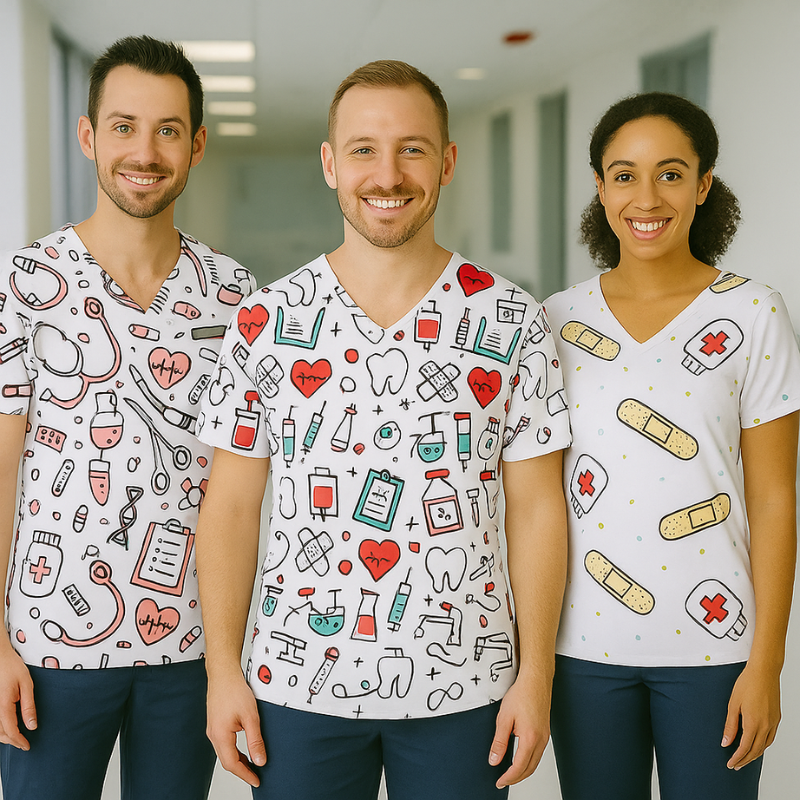 3 Scrub Tops - Medical (3 Pack)