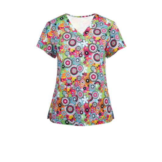 Scrub Top – Flower Power