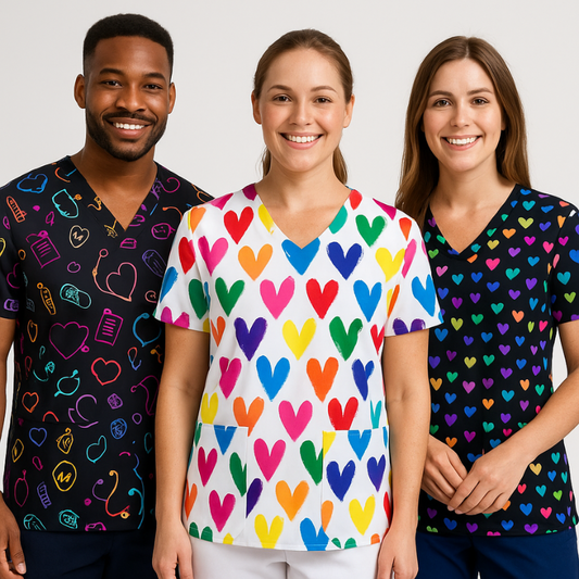 3 Scrub Tops – Pride (3 Pack)