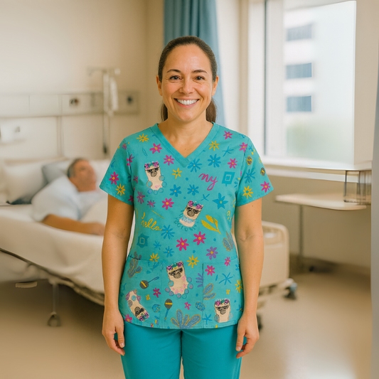 Scrub Top – Hello Llama