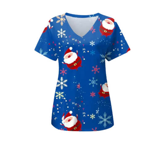 3 Scrub Tops – Santa (3 Pack)