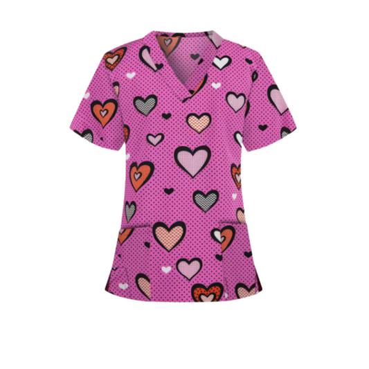 Scrub Top – Love at First Sight