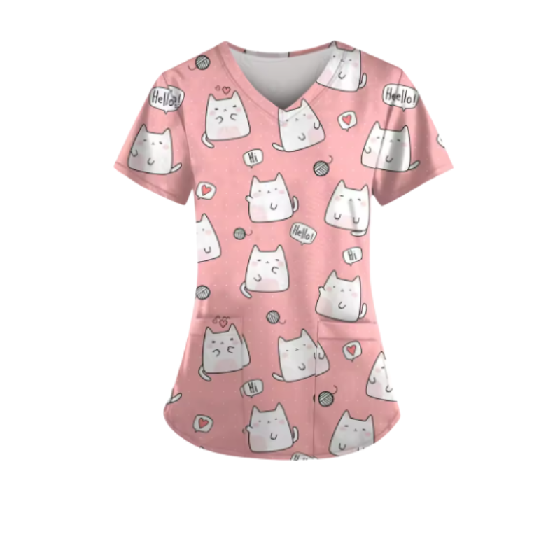 3 Scrub Tops - Kitty (3 Pack)