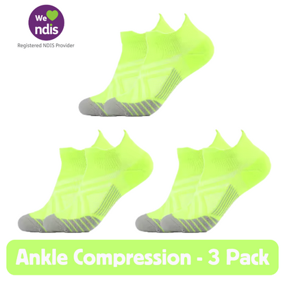 Ankle Compression Socks – Lime (3 Pack)