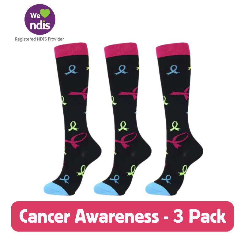 Long Compression Socks – Cancer Awareness (3 Pack)