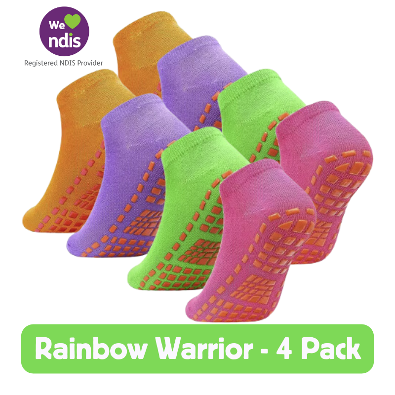 Rainbow Warrior Anti-Slip Socks (4 Pack)