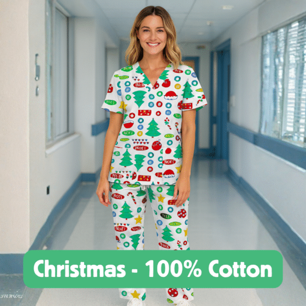 Cotton Scrub Set – Christmas