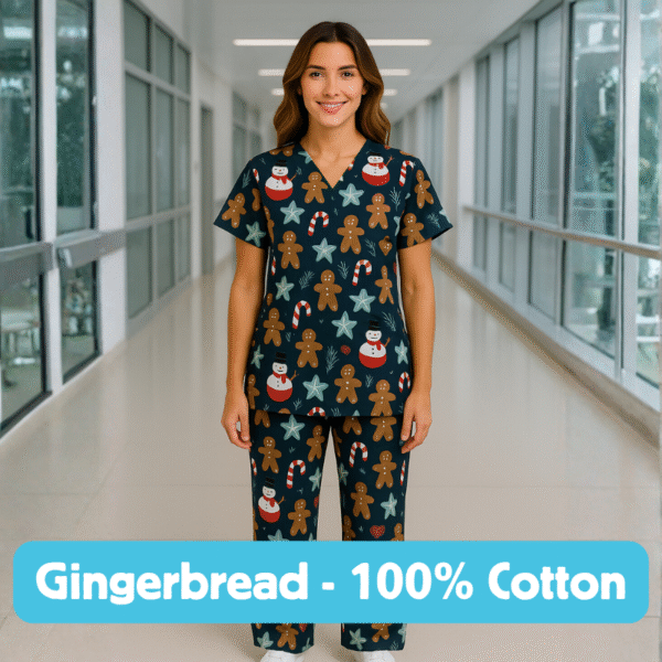 Cotton Scrub Set – Gingerbread