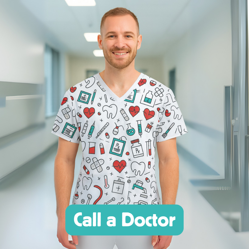 Scrub Top – Call a Doctor
