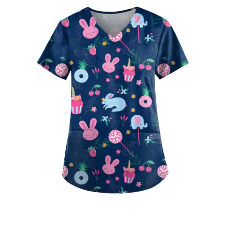 3 Scrub Tops – Eggs-cellent (3 Pack)