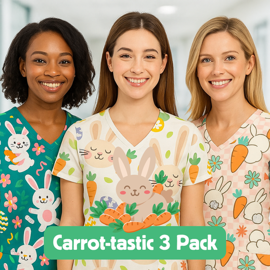 3 Scrub Tops – Carrot-tastic (3 Pack)