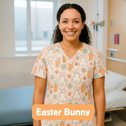 Scrub Top – Easter Bunny