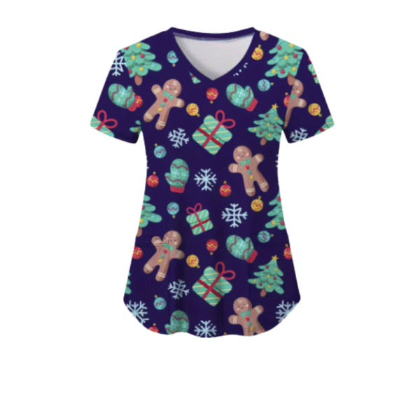 3 Scrub Tops – Gingerbread (3 Pack)