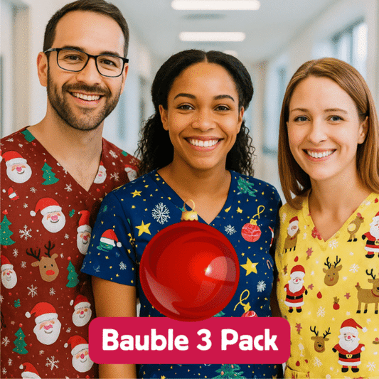 3 Scrub Tops – Bauble (3 Pack)