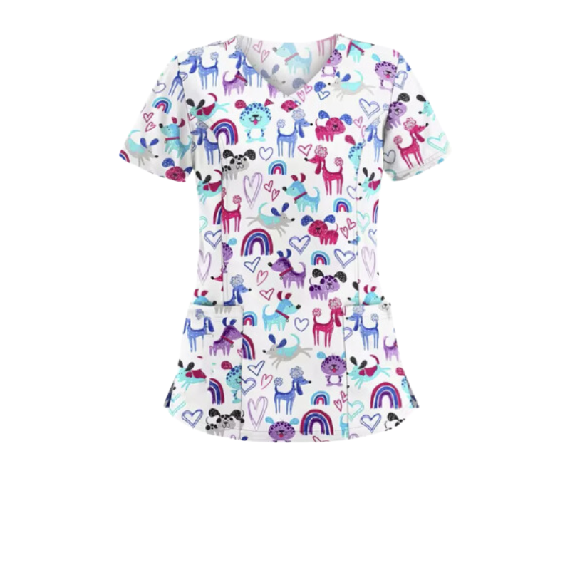 3 Scrub Tops – Puppy (3 Pack)