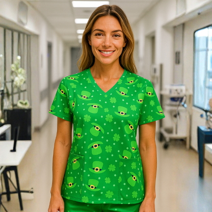 Scrub Top – Leprechaun