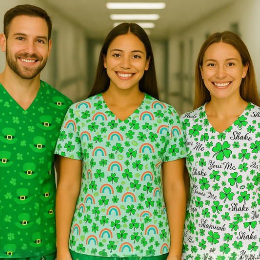 3 Scrub Tops – St Patrick's Day (3 Pack)