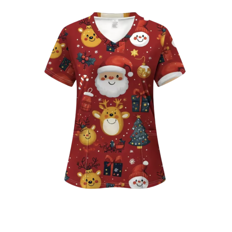 Christmas Scrub Top – Jingle Bells