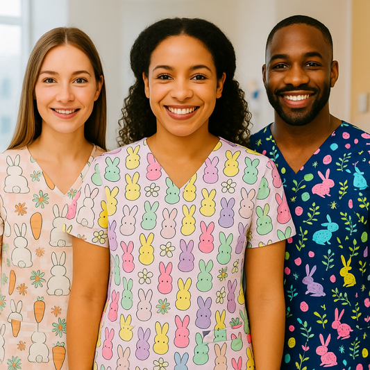 3 Scrub Tops – Bunny (3 Pack)