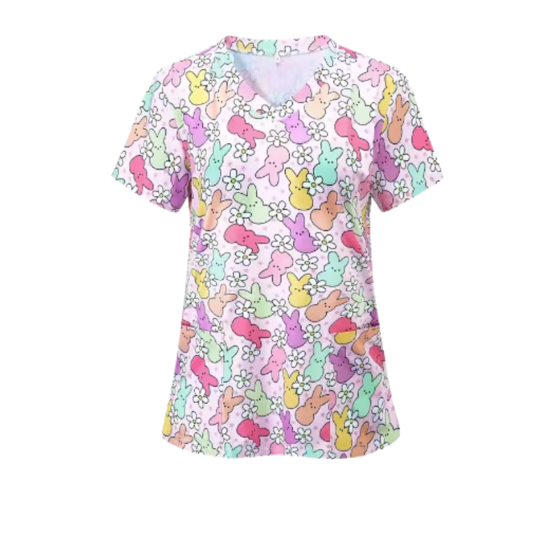 3 Scrub Tops – Bunny (3 Pack)