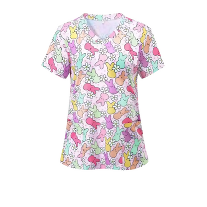 3 Scrub Tops – Bunny (3 Pack)