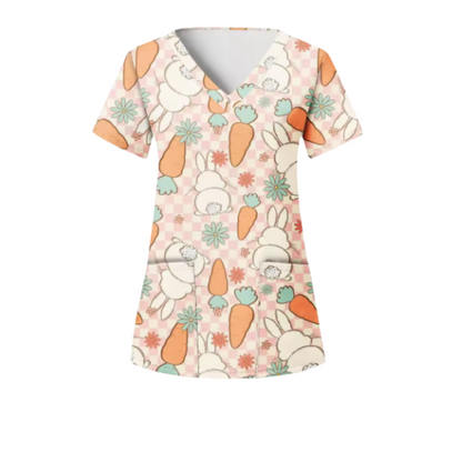 3 Scrub Tops – Bunny (3 Pack)