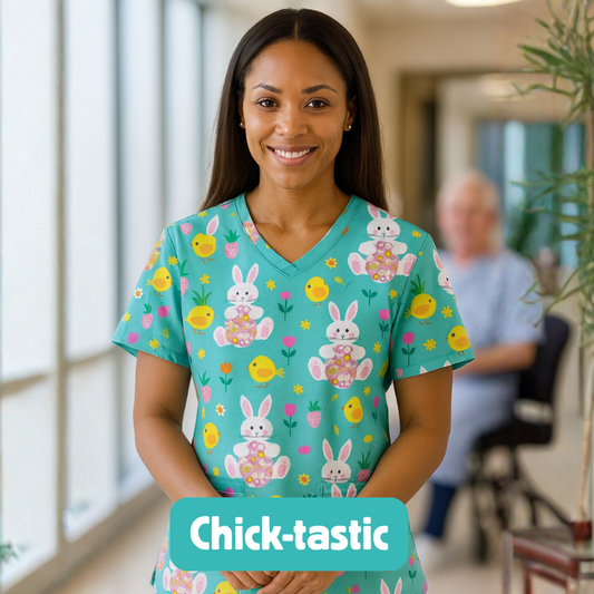 Scrub Top – Chick-tastic