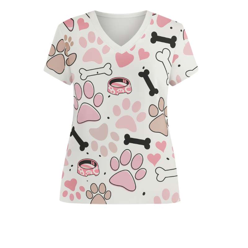 3 Scrub Tops – Pawfect Valentine (3 Pack)