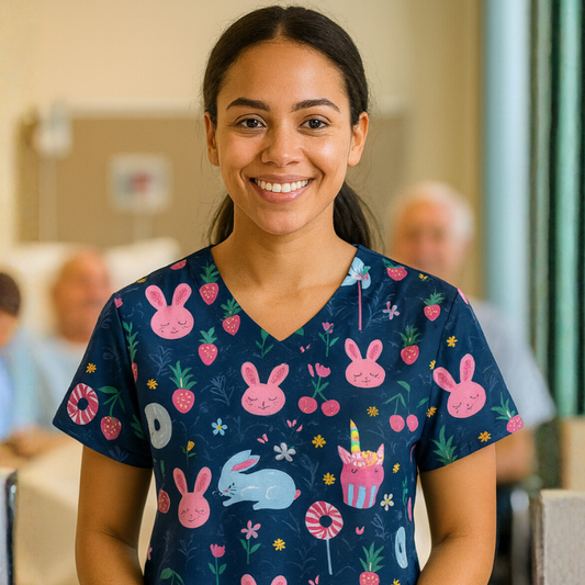 Scrub Top – Bunny-licious