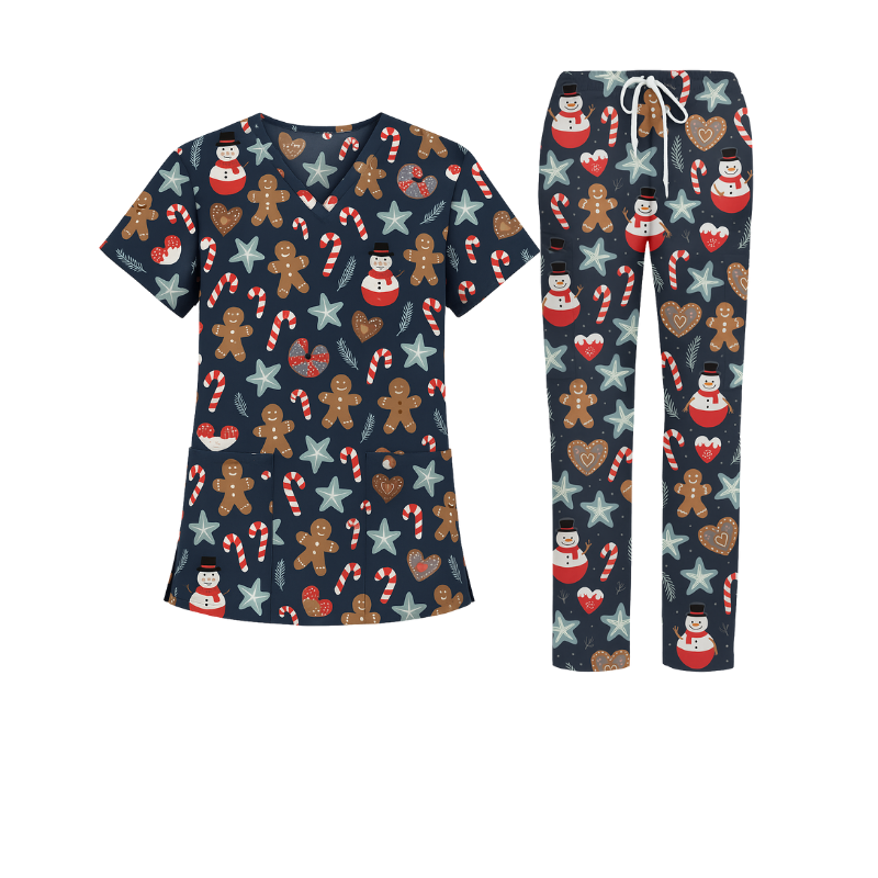 Cotton Scrub Set – Gingerbread