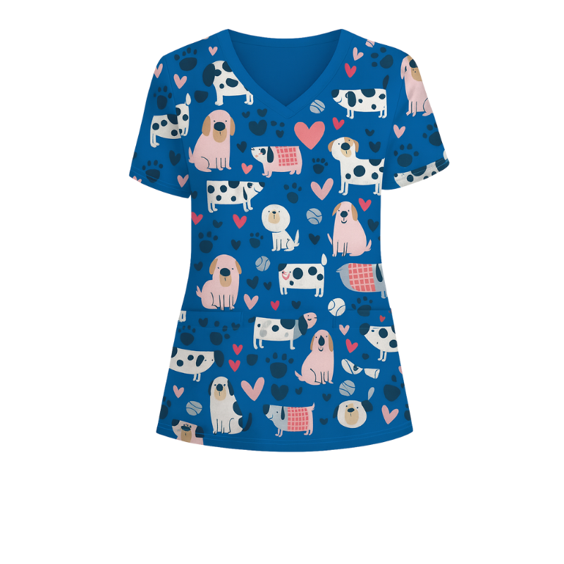3 Scrub Tops – Pawfect Valentine (3 Pack)