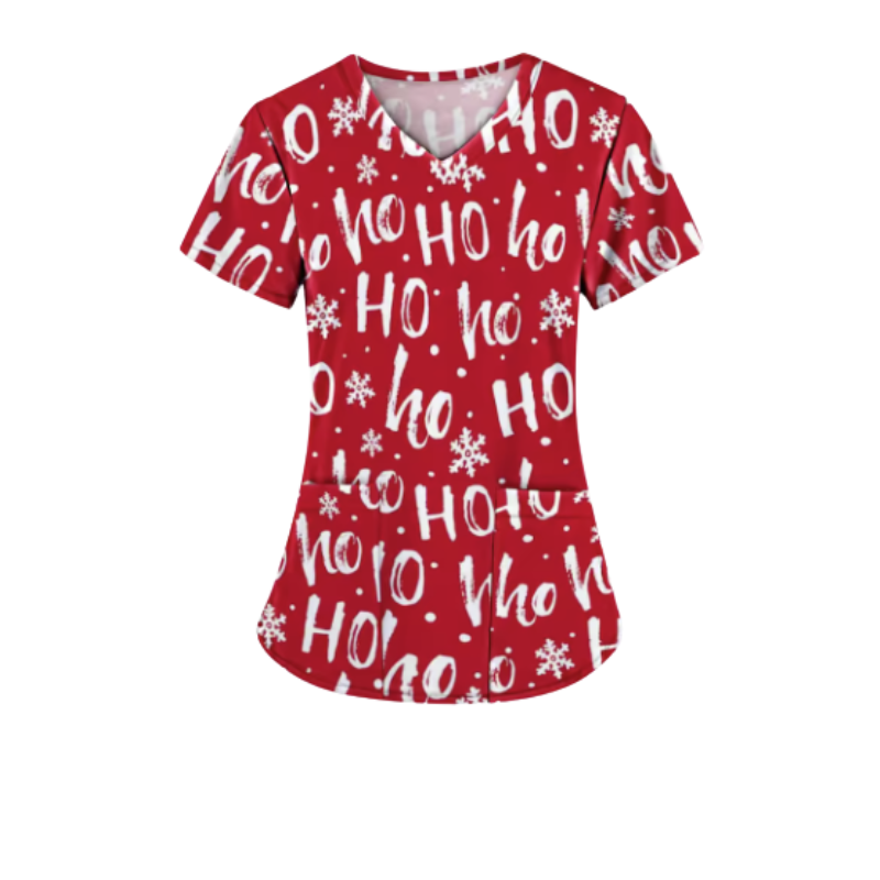 3 Scrub Tops - Santa (3 Pack)