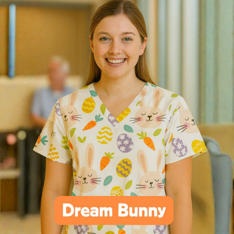 Scrub Top – Dream Bunny