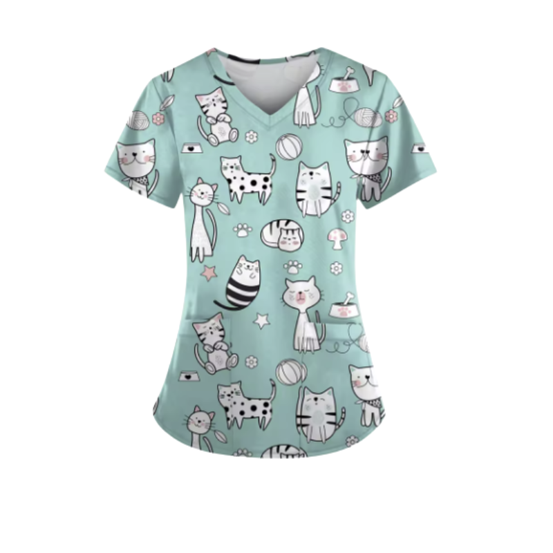 3 Scrub Tops - Kitty (3 Pack)