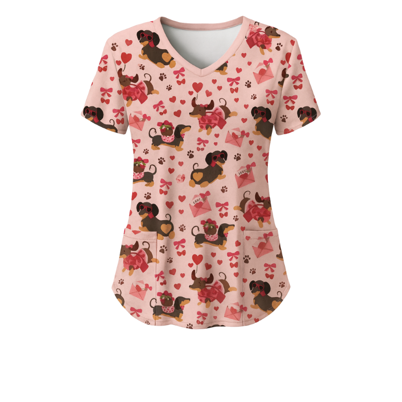 3 Scrub Tops – Pawfect Valentine (3 Pack)