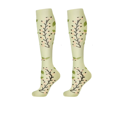 Long Compression Socks- Botanical Bliss (3 Pack)