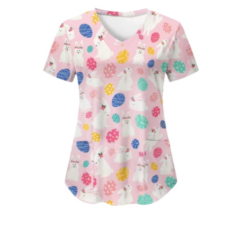3 Scrub Tops – Eggs-cellent (3 Pack)
